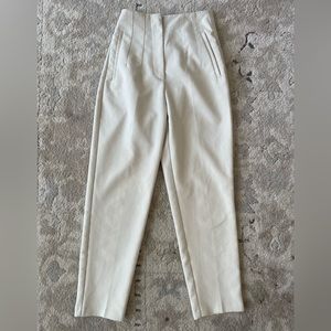 Zara High-Waisted Pants - Cream